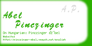 abel pinczinger business card